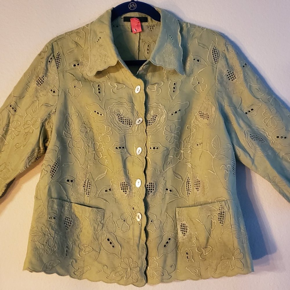 Kial Embroidered Collared Jacket - Picture 12 of 16